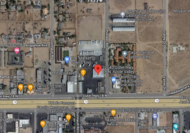 22140 Outer Hwy 18,Apple Valley,CA,92307,US Apple Valley,CA